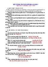 Đề cương ôn tập học kì 1 Địa lí Lớp 9 - Năm học 2022-2023